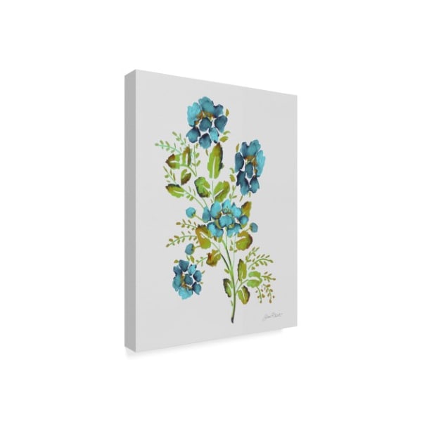 Jean Plout 'Wild Rose Blue 2' Canvas Art,18x24